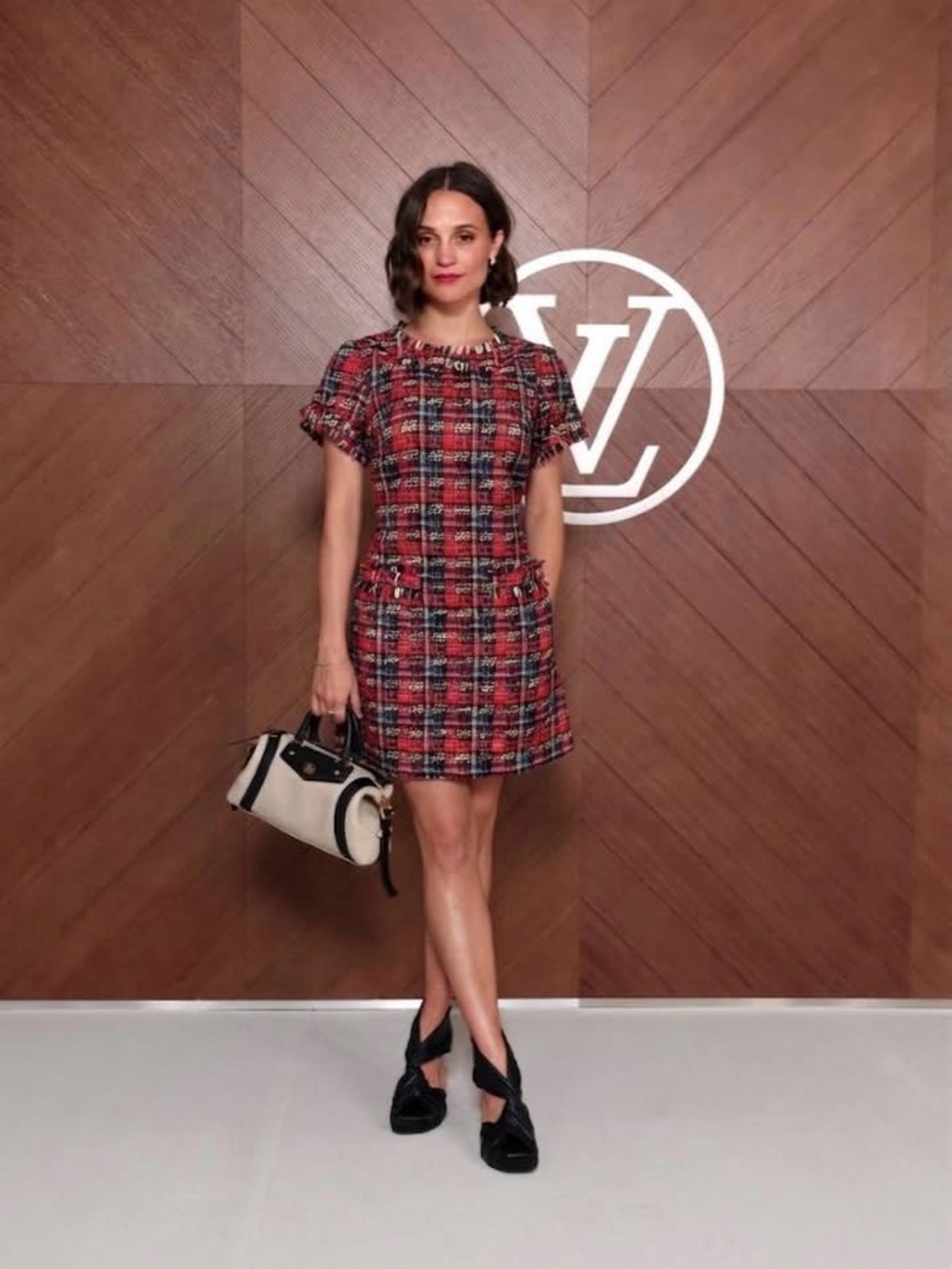 Sail to Sable Red Multi Tweed Mini Dress